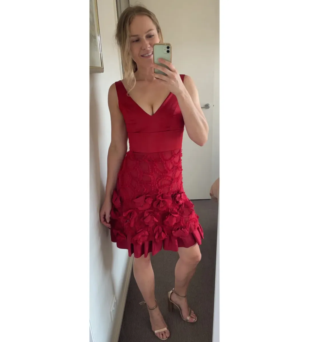 Alannah Hill Kick up a Storm Mini Dress Red Size 8 for rent on The Volte - main image