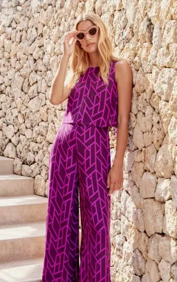 Mister Zimi Charlie Jumpsuit Pink Purple Morado Size 10 for rent on The Volte - image 1