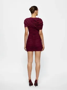 Effie Kats Phoneix Mini Dress Burgundy Size L / AU 12 for rent on The Volte - image 3