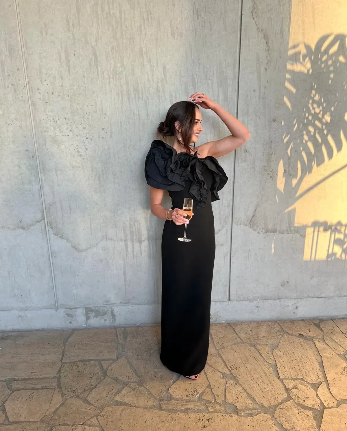 Rebecca Vallance Ella Gown Black Size 12 for rent on The Volte - main image