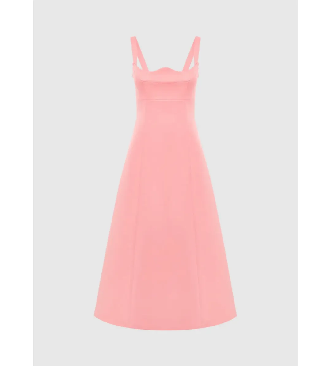 Leo Lin Odette Midi Dress Strawberry Pink Size 10  for rent on The Volte - main image