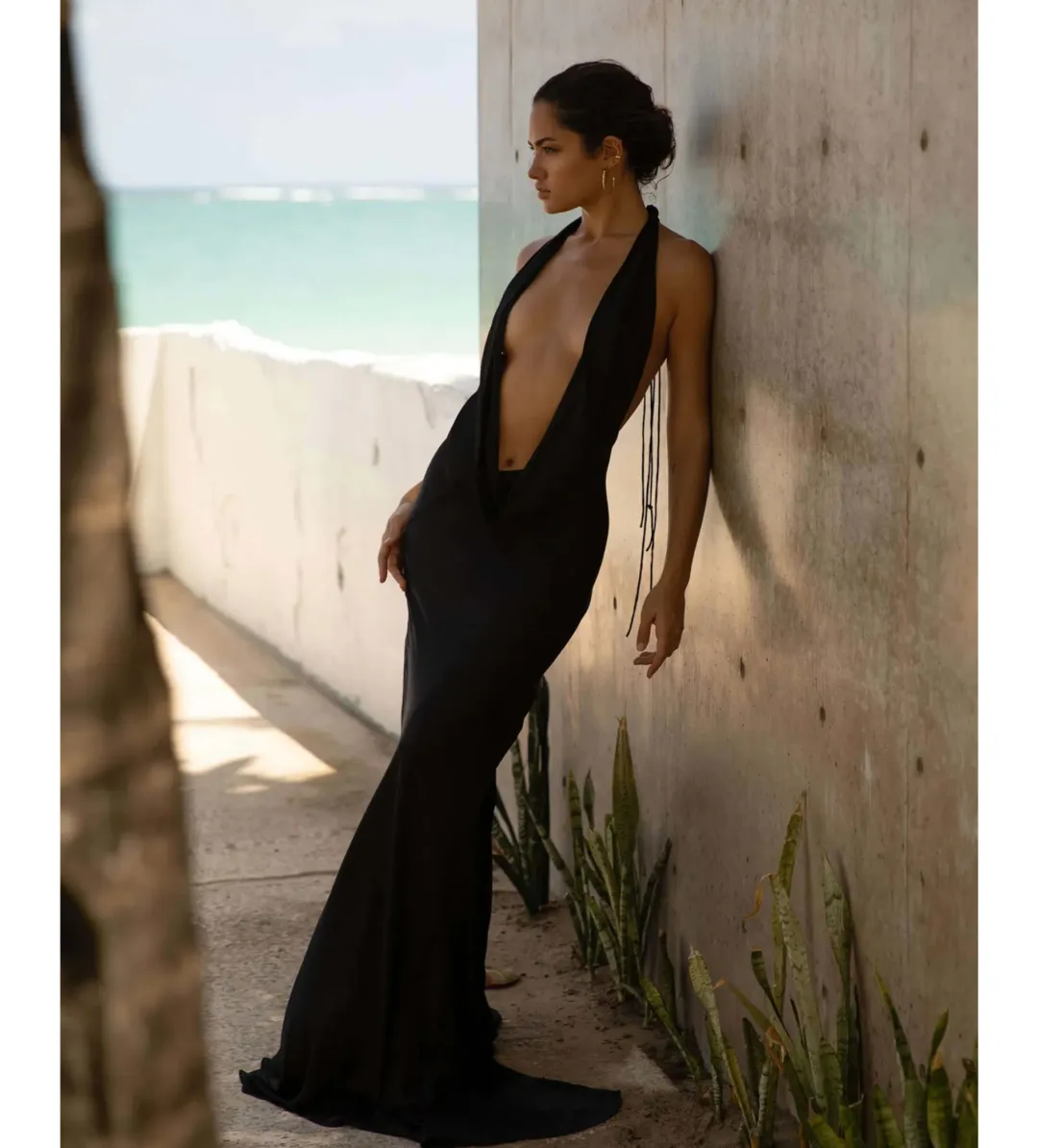 Rat & Boa Donyale Maxi Dress Black Size AU 6 for rent on The Volte - main image