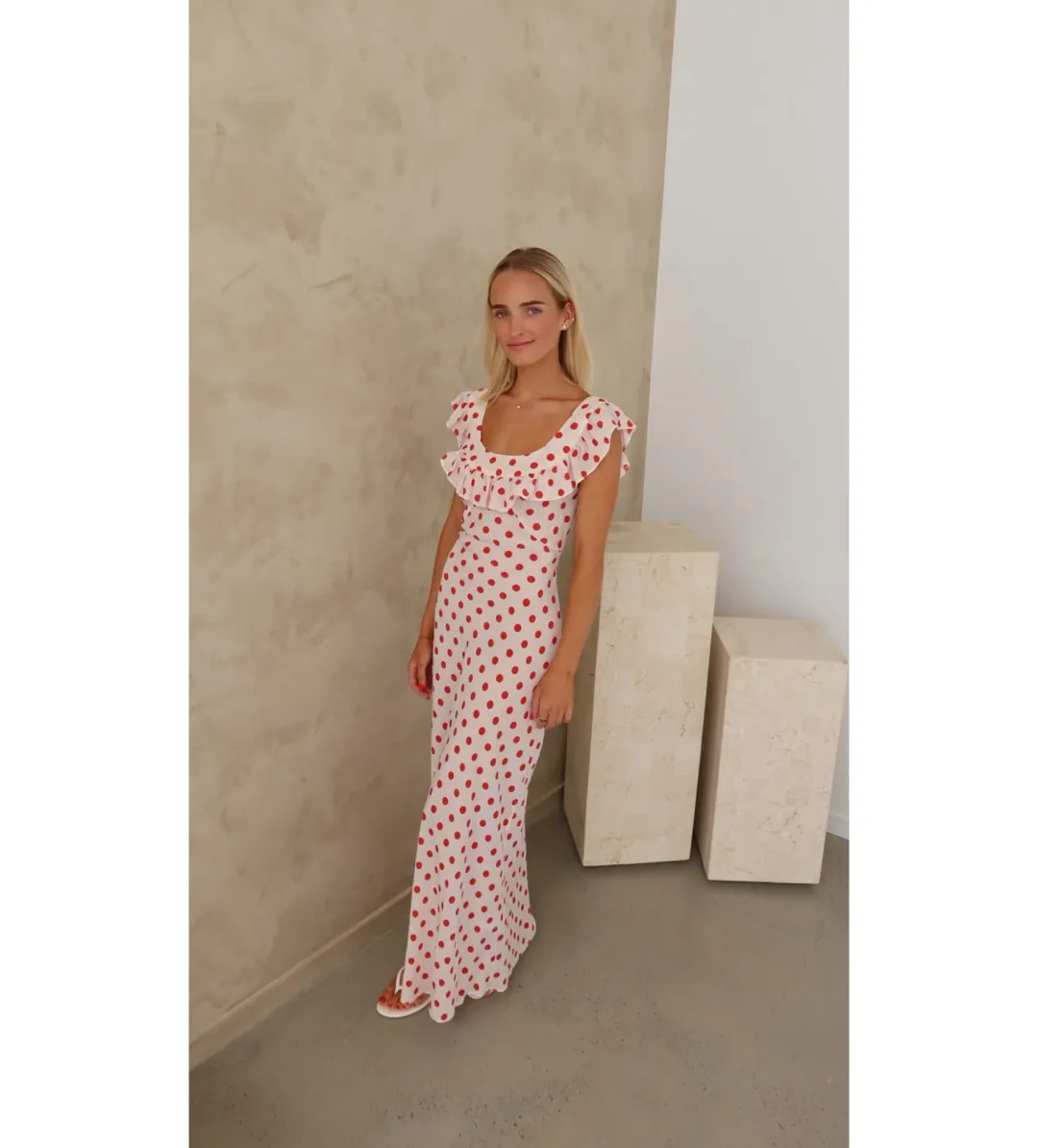 Realisation Par The Claudia Maxi Dress Super Dot Size AU 6 for rent on The Volte - main image