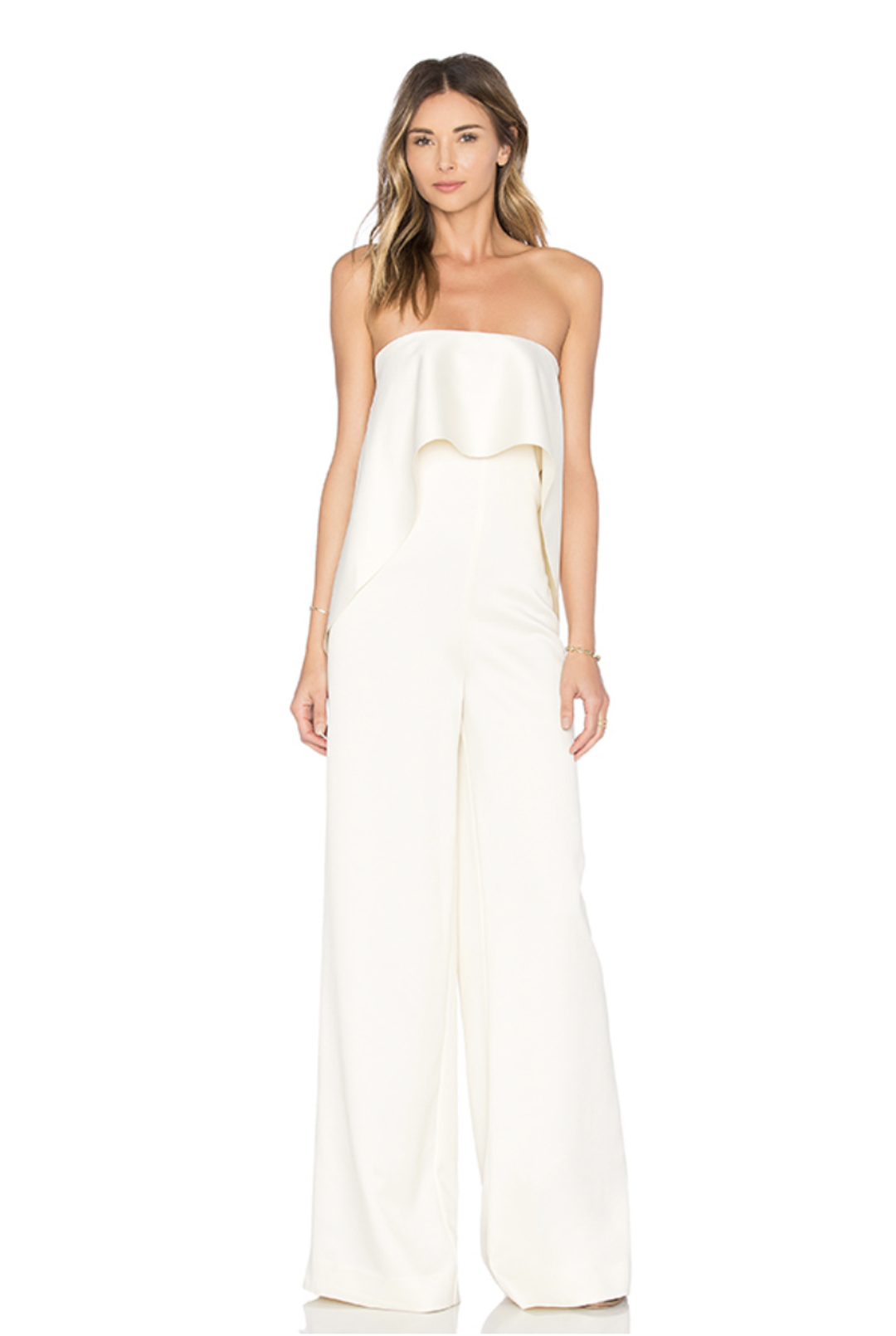 Solace London Strapless Jumpsuit Size 6 for rent on The Volte - main image