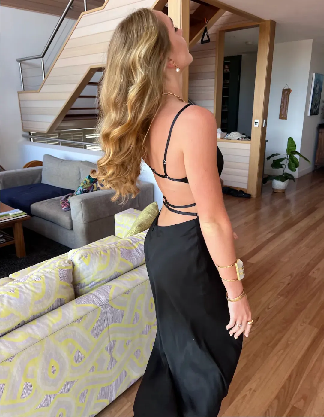 Bec & Bridge Diamond Days Strap Maxi Dress Black Size 10 for rent on The Volte - main image