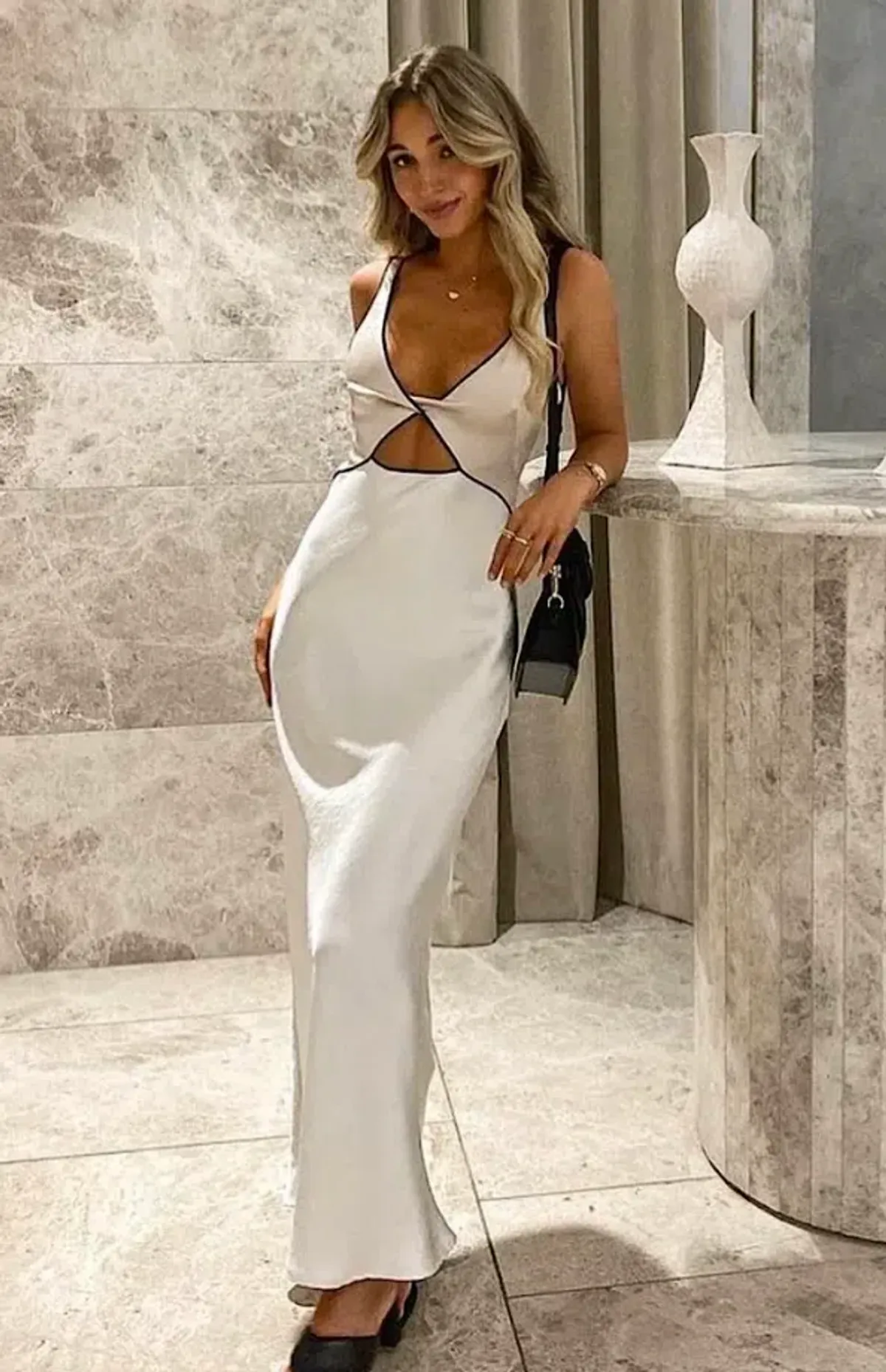 Bec and Bridge Sandy Maxi Dress Ivory Size 10 for rent on The Volte - main image