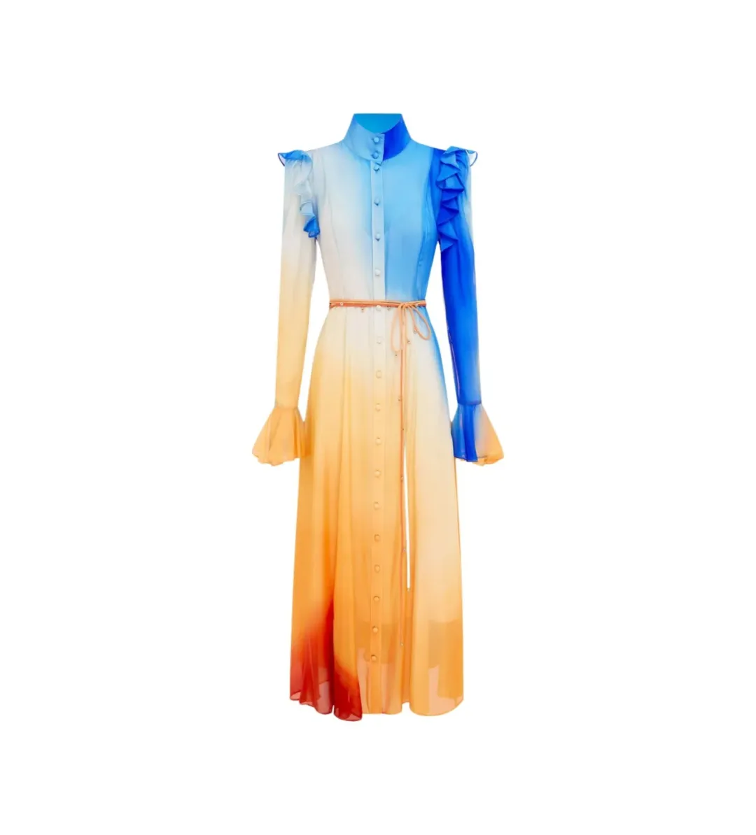 Leo Lin Multicolour Katrina Butterfly Sleeve Midi Dress – Enigma Size AU 10 for rent on The Volte - main image