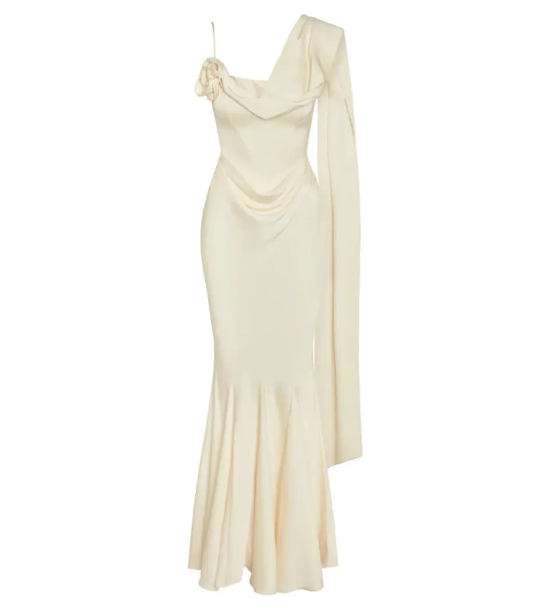 Leau Celine Maxi Dress Ivory Size XS/AU 6 for rent on The Volte - main image