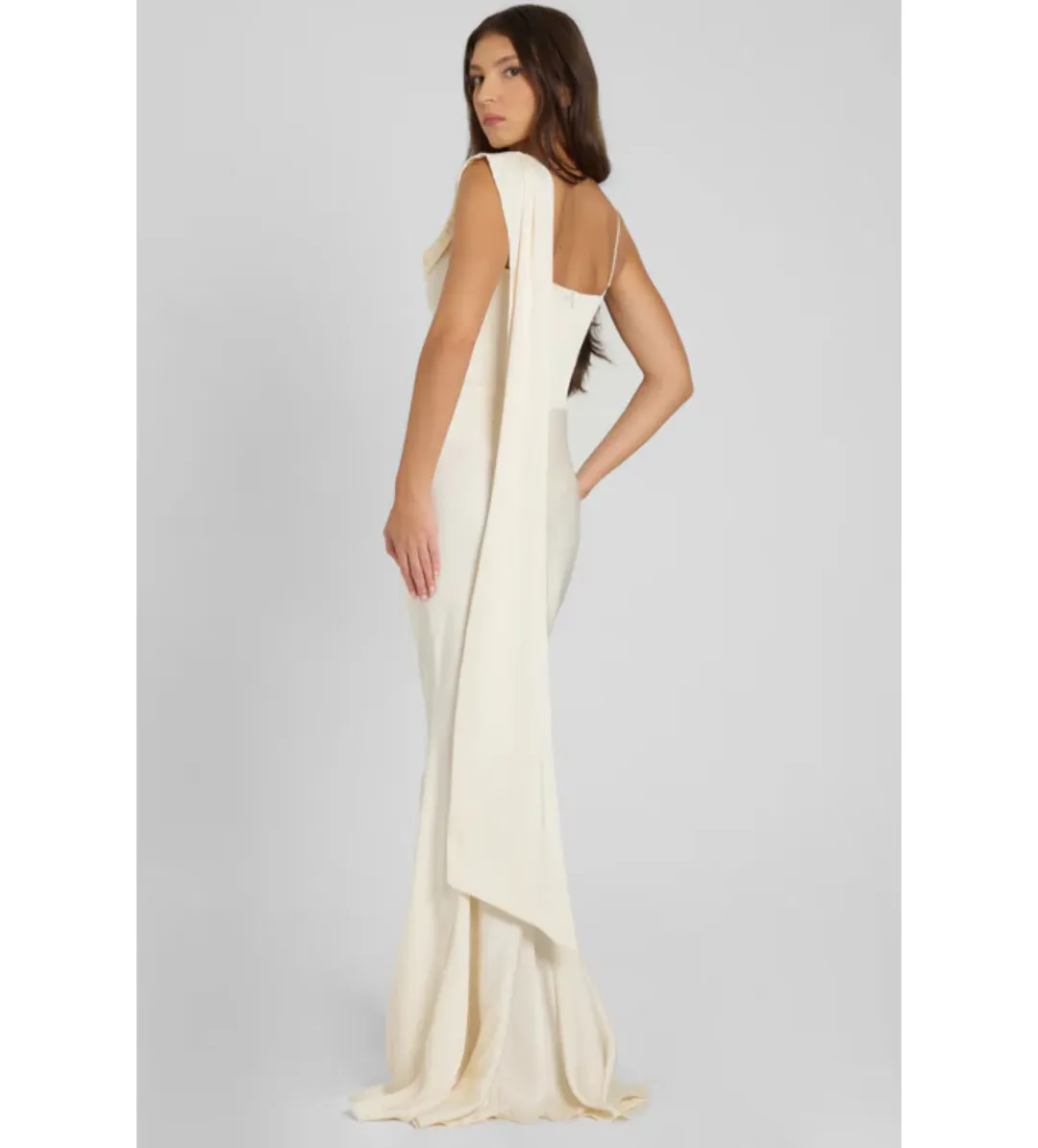 Leau Celine Maxi Dress Ivory Size XS/AU 6 for rent on The Volte - main image