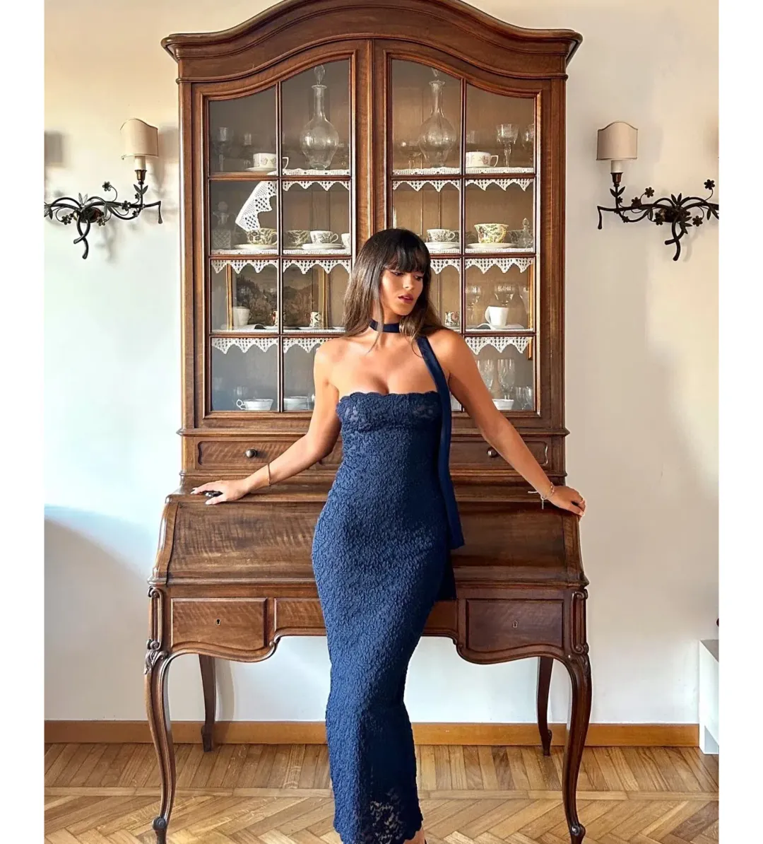 Arcini Ori Meredith Navy Maxi Dress Size XS/AU 6 for rent on The Volte - main image