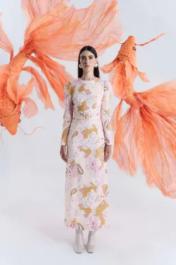 Justin Tong Hazel Maxi Dress Multi Size 14 for rent on The Volte - image 1