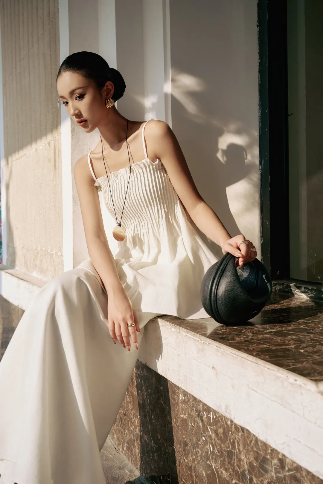 Justin Tong  Skirt Ivory Size 10  for rent on The Volte - main image