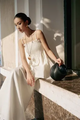 Justin Tong  Skirt Ivory Size 10  for rent on The Volte - image 2