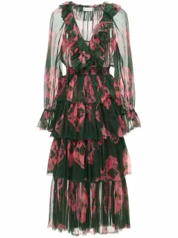 Zimmermann Poppy Tiered Frill Dress Multi Size AU 12 for rent on The Volte - image 3