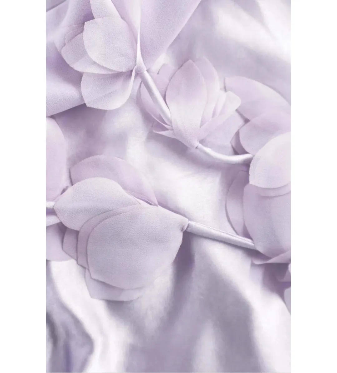 Self Portrait Flower Satin Maxi Dress Lilac Size 8 for rent on The Volte - main image