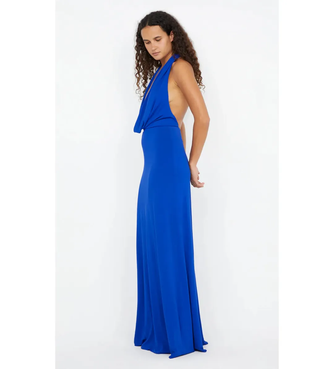 Bec and Bridge Nessie Cowl Neck Maxi Dress in Ultramarine Blue Size M / AU 10 for rent on The Volte - main image