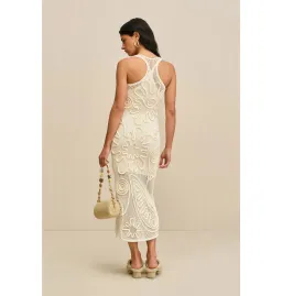 Cult Gaia Nissa Knit Midi Dress in Off White Size XS / AU 6 for rent on The Volte - image 3