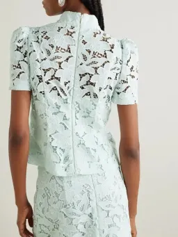 Zimmermann Natura Lace Top And Skirt In Green Size AU 12 for rent on The Volte - image 2