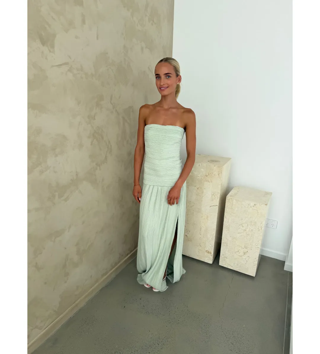 Manning Cartell Royal Debut Maxi Dress Sage Size AU8 for rent on The Volte - main image