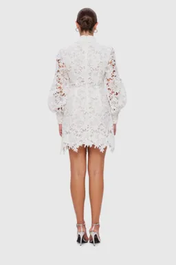Leo Lin Isla Lace Mini Dress Snow Size 12 for rent on The Volte - image 3