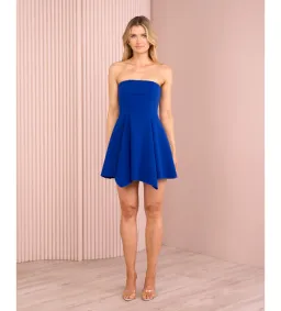 Pligrim Carrie Strapless Mini Dress in Cobalt Size 10 for rent on The Volte - image 1