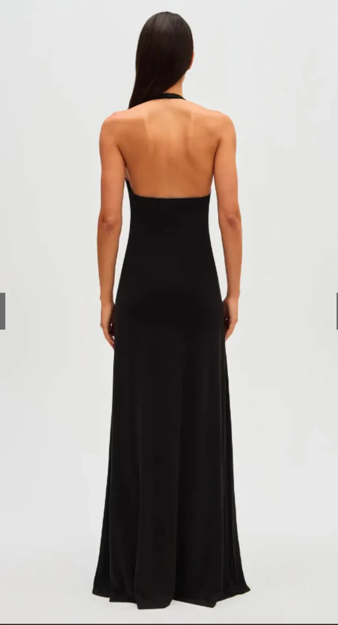 Misha Jennifer Cupro Maxi Dress Black  Size 8 for rent on The Volte - main image
