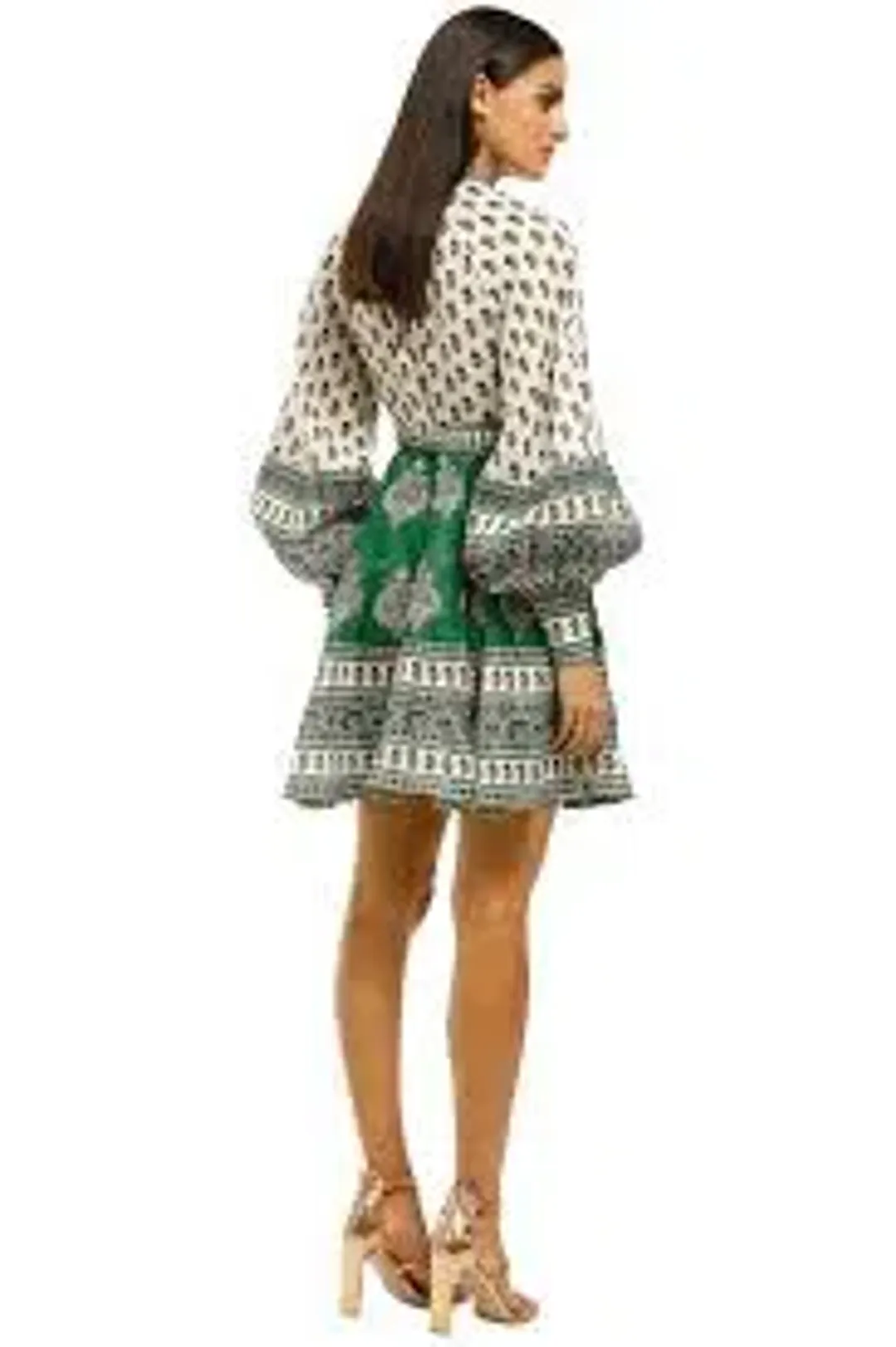 Zimmermann Amari Mini Dress Multi Print Size 10  for rent on The Volte - main image