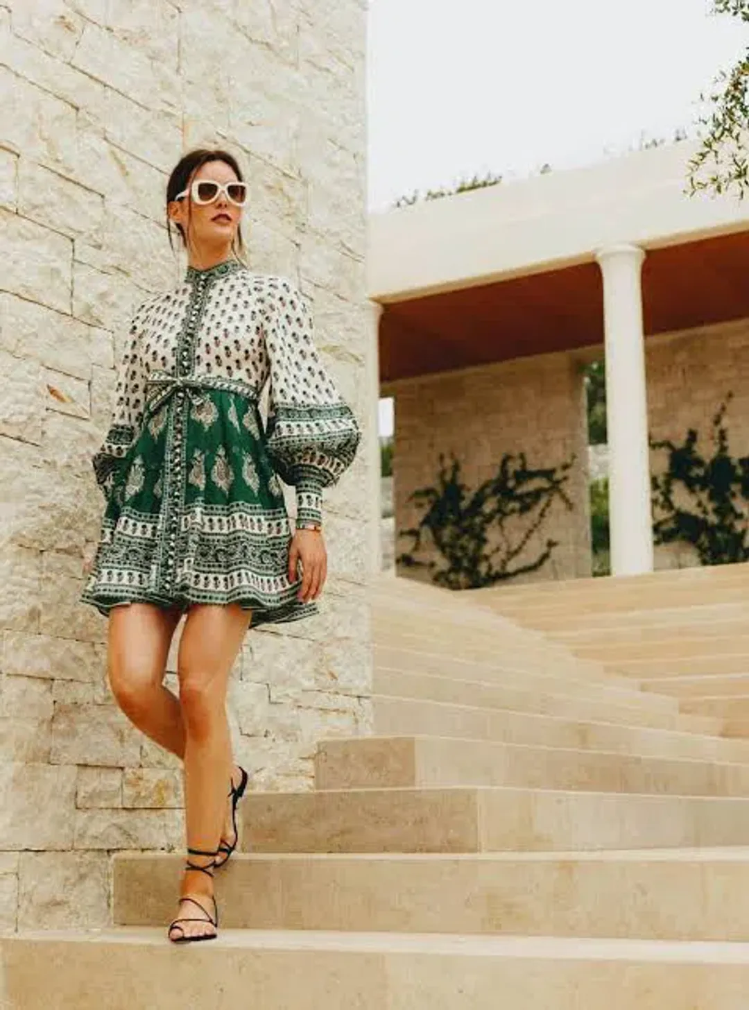 Zimmermann Amari Mini Dress Multi Print Size 10  for rent on The Volte - main image