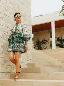 Zimmermann Amari Mini Dress Multi Print Size 10  for rent on The Volte - image 4