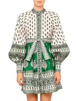 Zimmermann Amari Mini Dress Multi Print Size 10  for rent on The Volte - image 2