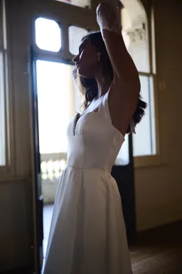 Calia Collection Audry Midi Dress White Size 6 for rent on The Volte - image 3