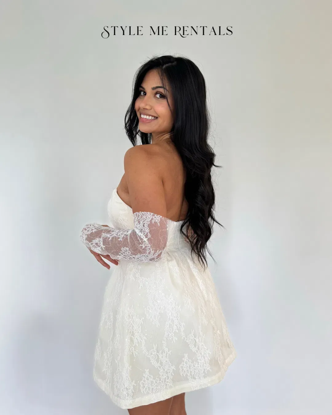 Calia Collection Lilliana Mini Dress White Size 6 for rent on The Volte - main image