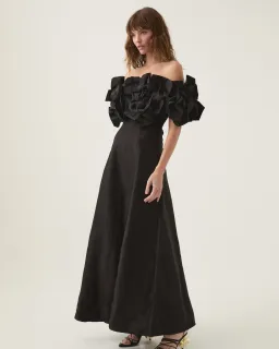 AJE Etta Midi Dress Black Size Au 12  for rent on The Volte - image 1