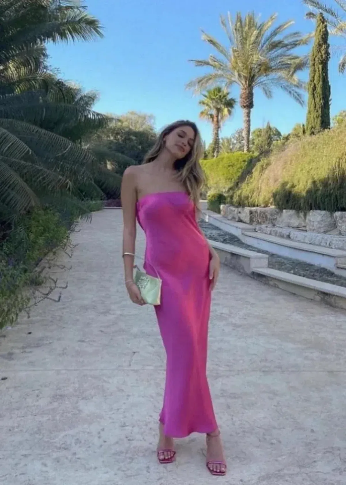 Bec and Bridge Moondance Dress Maxi Deep Pink Size AU 6 for rent on The Volte - main image