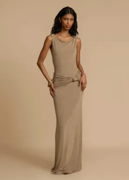 Arcina Ori Matisse Maxi Dress in Metallic Malt Hue Size 8 for rent on The Volte - image 1