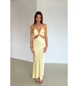 Natalie Rolt Iris Dress in Lemon Size AU 8 for rent on The Volte - image 1