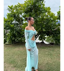 Natalie Rolt Emily Gown Baby Blue Size 1 / 8 AU for rent on The Volte - image 3