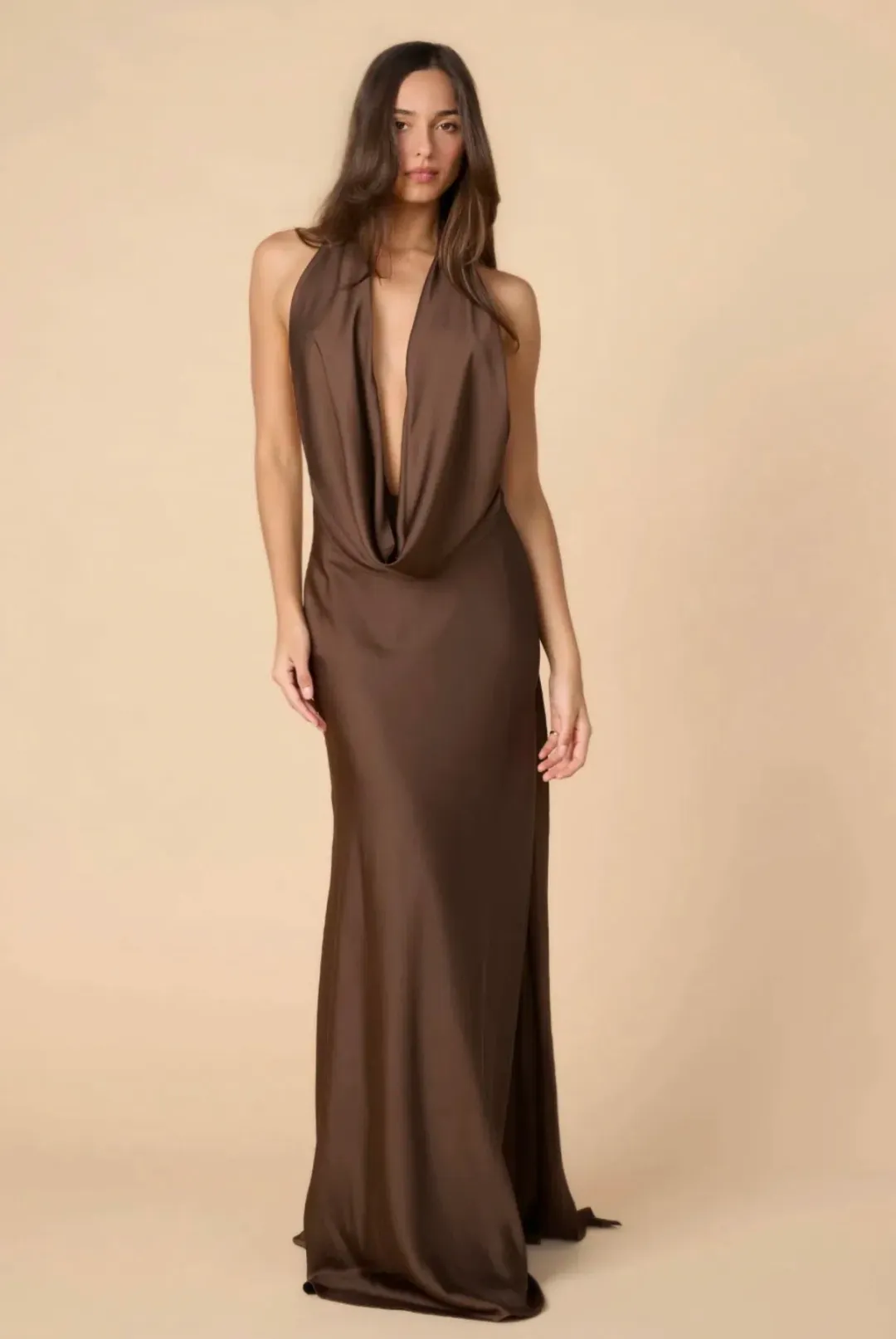 Calia Collection Kaia Gown in Chocolate Size 8 for rent on The Volte - main image