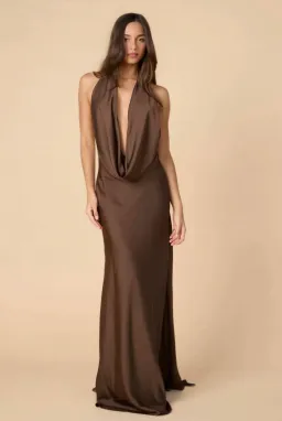 Calia Collection Kaia Gown in Chocolate Size 8 for rent on The Volte - image 1