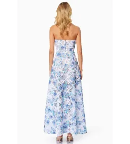 Elliatt Savannah Fitted Strapless Maxi Dress Multi Floral Size M/AU 10 for rent on The Volte - image 3