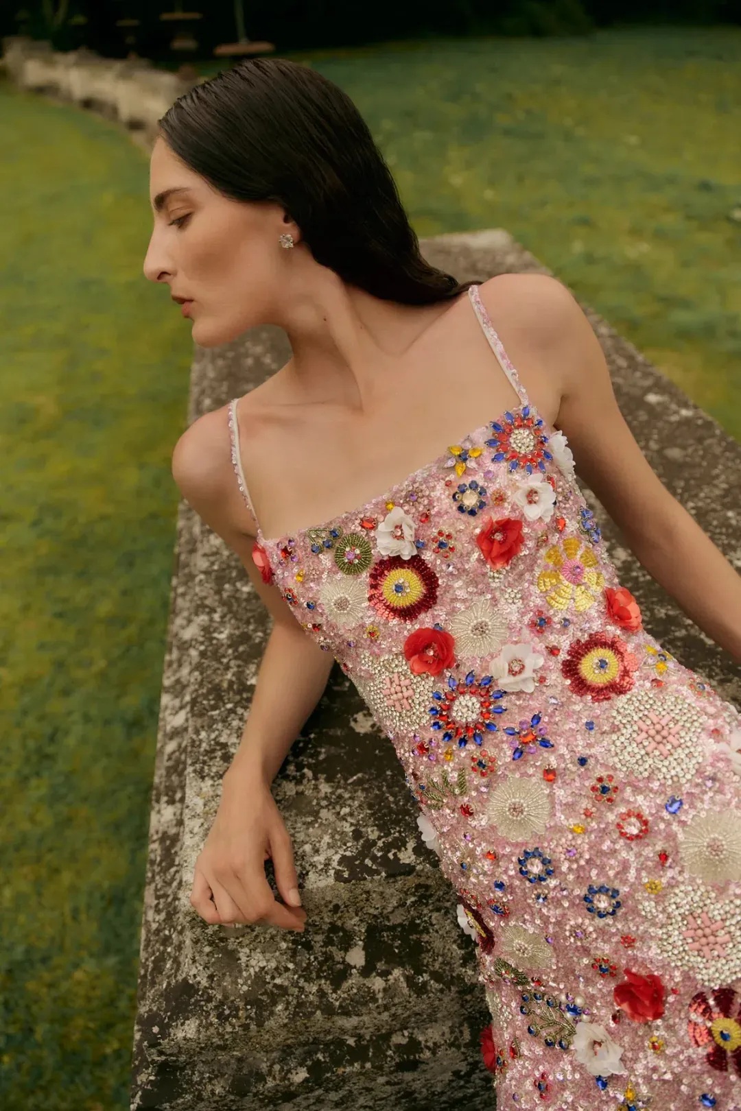 Rachel Gilbert Francesca Gown Pink Multi Size 0 /Au 6 for rent on The Volte - main image