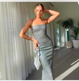 Gossip Gowns Angela Glitter Gown Size 6 for rent on The Volte - image 2