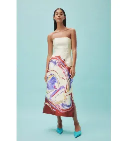 Alemais Luca Corset Midi Dress Multi Size AU 10 for rent on The Volte - image 1