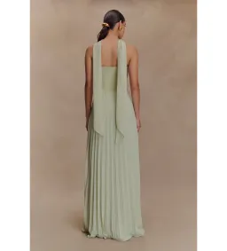 Meshki Chiffon Scarf Maxi Dress Sage Size 10 for rent on The Volte - image 2