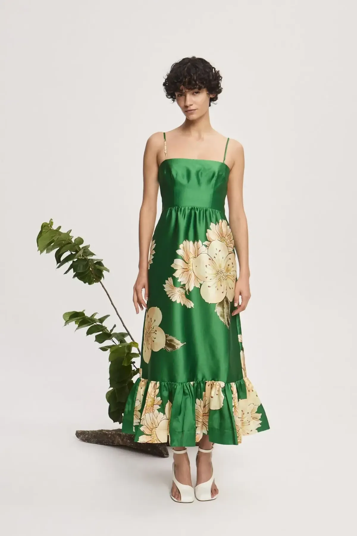 Alemais Sage Midi Dress Green Size 10 for rent on The Volte - main image