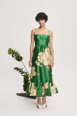 Alemais Sage Midi Dress Green Size 10 for rent on The Volte - image 1