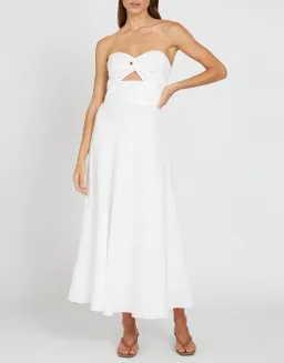 By Johnny Billie Strapless Dress White Size 10 for rent on The Volte - image 1