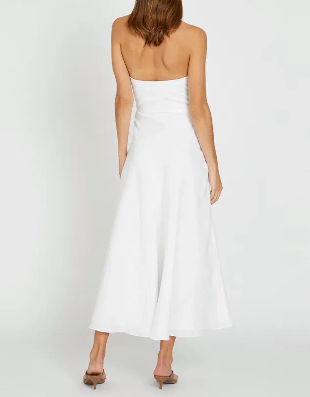 By Johnny Billie Strapless Dress White Size 10 for rent on The Volte - main image