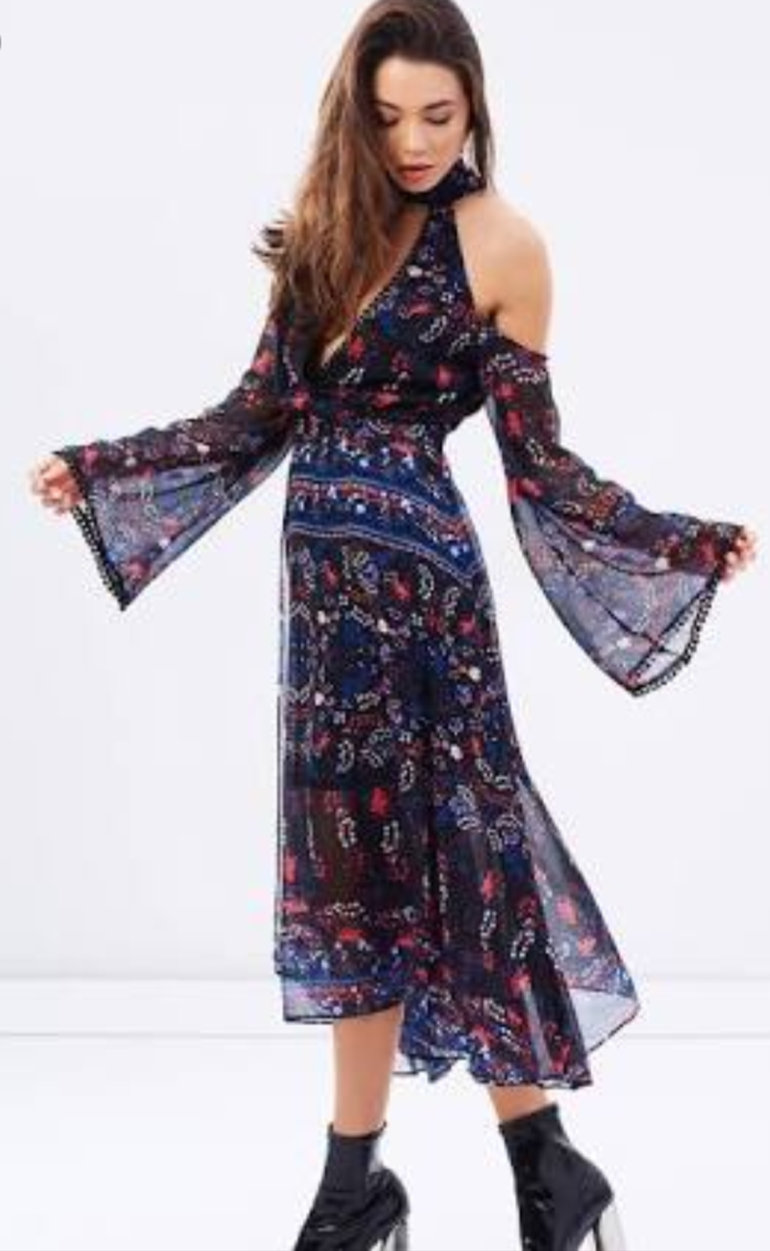 Ministry Of Style Olesya Midi Dress Size 6 for rent on The Volte - main image