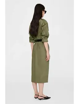 Anine Bing Zelda Coat Midi Dress in Khaki Green Size M / AU 10 for rent on The Volte - image 2